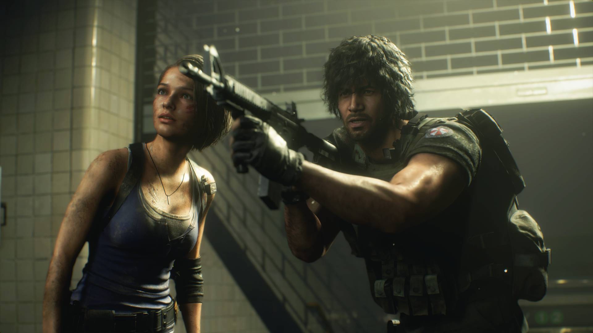 Download Jill Valentine facing Nemesis in the Resident Evil 2 Remake  Wallpaper