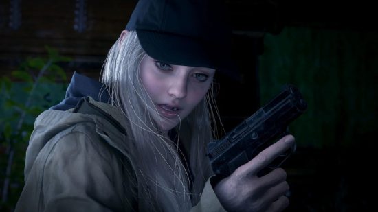 Resident Evil in order: Rose Winters as a teenager, wearing a baseball cap and holding a pistol, taken from the Shadows of Rose DLC.