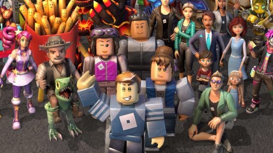 Roblox Prime Gaming - a group of Roblox avatars waving