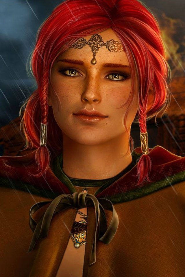 The Witcher 3 wallpaper Triss in the rain