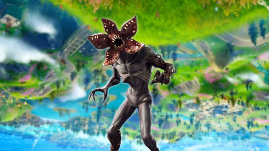 The best Fortnite Skins: The Demogorgon from Stranger Things in a threatening pose.
