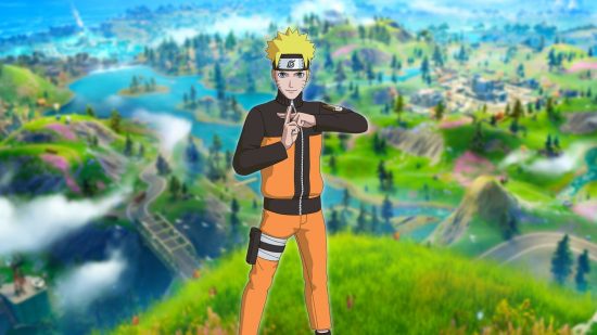 The best Fortnite Skins: Naruto's anime skin doing a hand gesture.