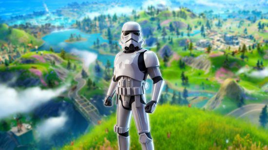 The best Fortnite Skins: A Stormtrooper from the Star Wars series as a skin