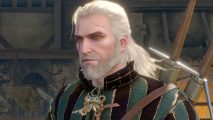 Screenshot of Geralt looking wistful for fantasy games guide