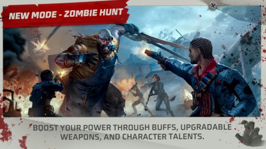 Promo art for Zombie hunt, one of the new games modes with the Free Fire uipdate