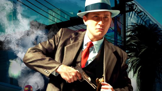 Games like GTA - L.A. Noire Cole Phelps pulling a gun from his holster
