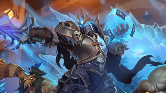 Screenshot of the Lich King from the upcoming Hearthstone expansion