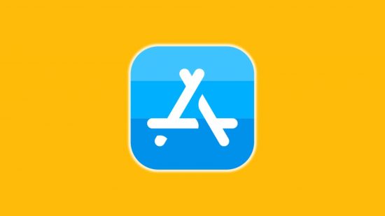 How to delete apps on iPhone: the app store icon appears against a yellow background