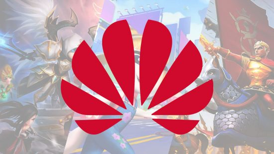 Huawei Appgallery awards - the Huawei logo over pictures of some of the award-winning games