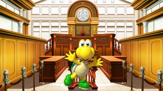 Mario's Koopa w sądzie dla wiadomości o muzycznych memach Mario Koopa