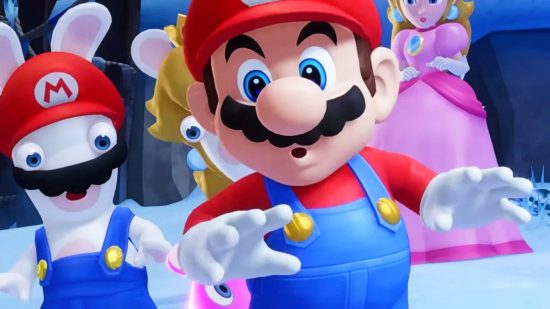 Screenshot of Mario and Rabbid Mario for Mario + Rabbids Sparks of Hope season pass article