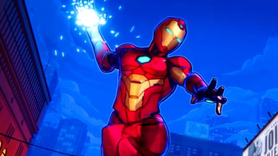 Key art of Iron Man blasting a charge for Marvel Snap update news