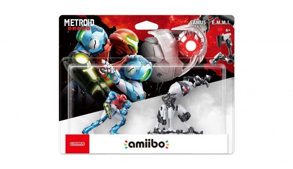 Metroid Dread amiibo, boxed - both figures currently included in Black Friday deals.