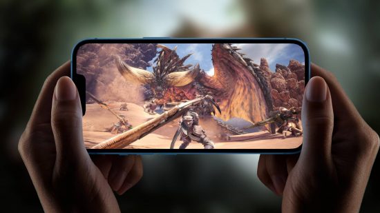 Monster Hunter mobile: a mock-up shows a Monster Hunter game running on a mobile device