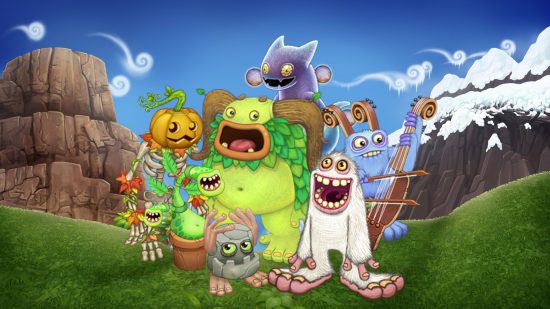 My Singing Monsters monster - a group of MSM monsters hanging out
