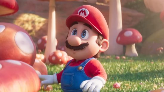 Nintendo Pictures careers: Screenshot from the Mario movie trailer of Mario looking perplexed at a new world, the same way many looked at their screen during the Mario movie trailer