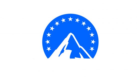 The Paramount Plus logo in front of a plain white background