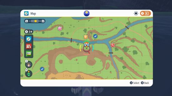 Pokemon Scarlet and Violet black stakes green stake map locations