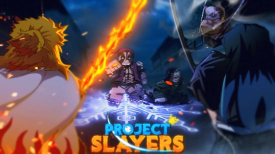 Project Slayers tier list - key art showing a character holding a flaming sword