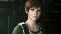 A close up of Resident Evil's Rebecca