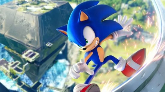 Sonic DLC - Sonic sliding on rails