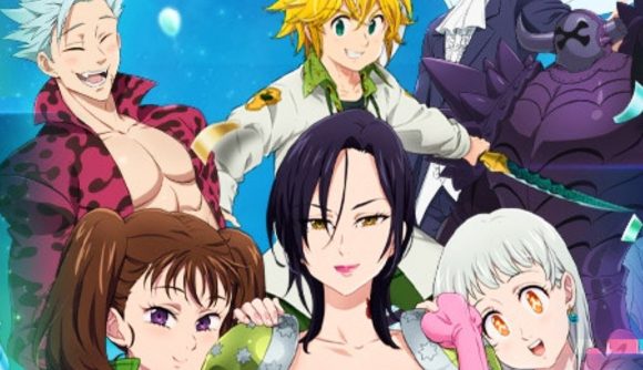 Seven Deadly Sins key art with various characters posing