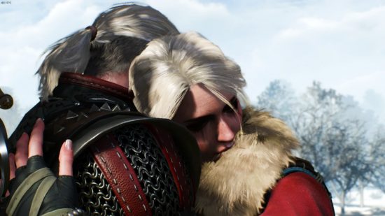 The Witcher 3 endings - Ciri hugging Geralt