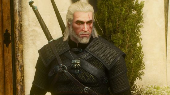 The Witcher 3 Viper armor - Geralt posing in the outfit