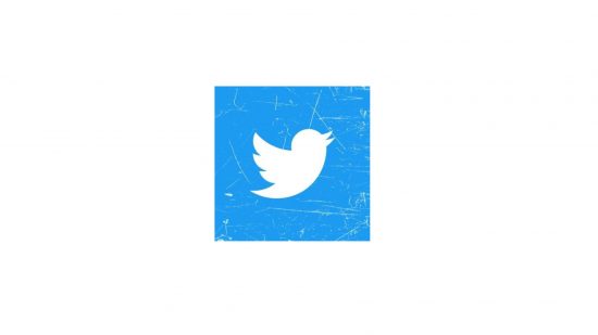 The Twitter logo in front of a white background