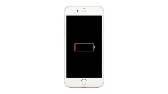 Image of a iPhone no battery screen for why does my phone keep turning off guide