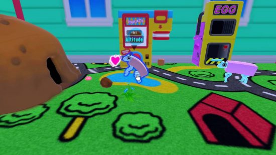 Wobbledogs review: a large room is filled with strange dogs playing with toys