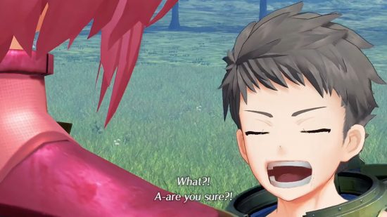 2022 Ben Johnson year-in-review: Rex, a boy with scruffy black hair looking shocked in Xenoblade Chronicles 2, saying "what, are you sure?"