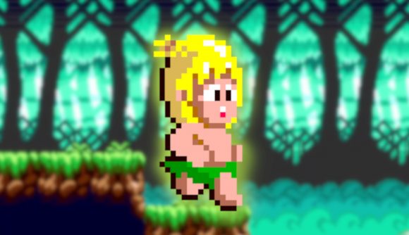 Anniversary Wonder Boy Collection: Wonder Boy on a green jungle background