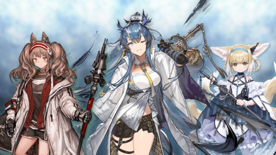 Arknights tier list: Three Arknights Supporters, from left to right: Angelina, Ling, and Suzuran