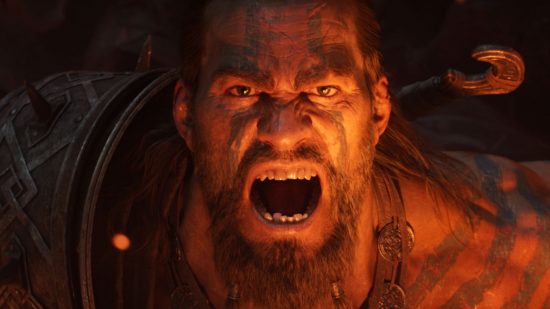 Shouting barbarian screenshot for Diablo Immortal user scores article