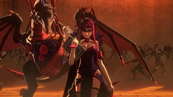 Screensot of Ivy and a powerful dragon for Fire Emblem Engage characters guide