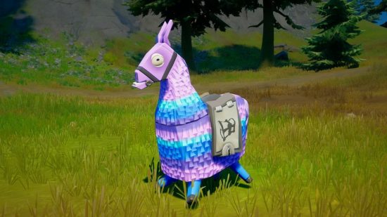 An alerted Fortnite llama looking suspicious