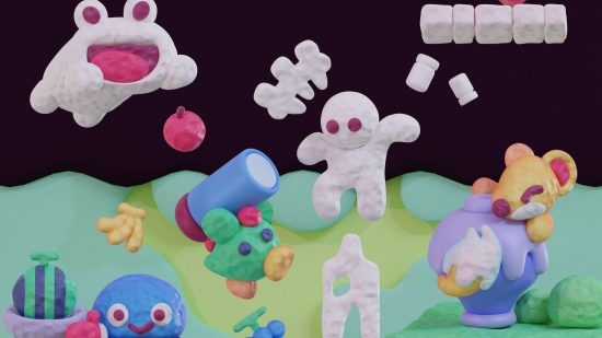 Lock on 005 crowdfunder: art shows a clay-mation version of the game Poinpy