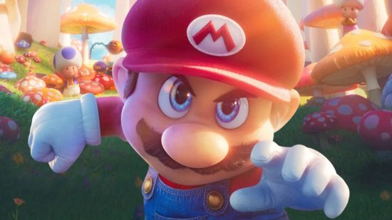 Screenshot of Mario's Mario movie character design for an article on the subject