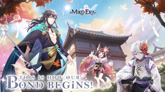 Miko Era Twelve Myths codes - a group of characters hanging out in front of a beautiful house