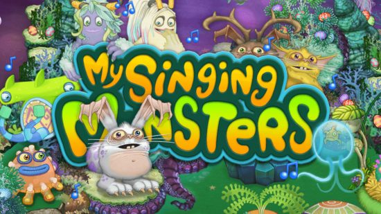 Key art for My Singing Monsters, with the game name and lots of monsters, for My Singing Monsters games guide