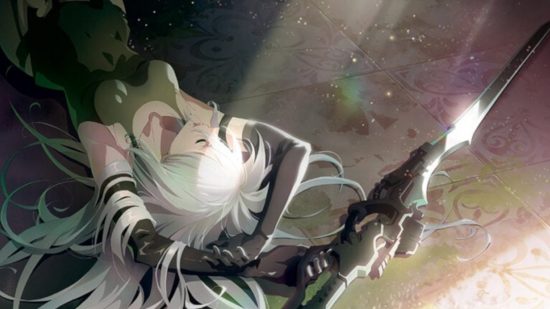 Nier Automata A2: A promotional image of Nier Automata's A2 from the Nier Automata anime series.