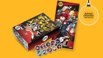 Persona 5 x Japan Crate giveaway: a prize package shows several bits of Persona 5 merch, included in an exclusive Japan Crate