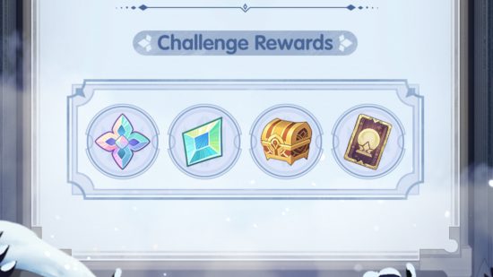 AFK Arena Crimson Snow: A screenshot of the possible rewards for the Crimson Snow challenge.