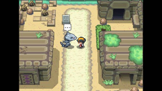Best DS games: a screenshot shows the Nintendo DS game Pokemon Heart Gold and Soul Silver
