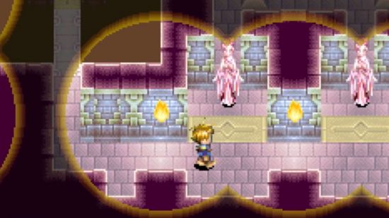 Screenshot of a dungeon from Golden Sun for best GBA games list