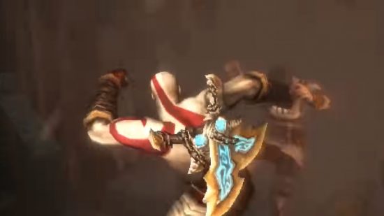 Best PSP games - Kratos performing a kick