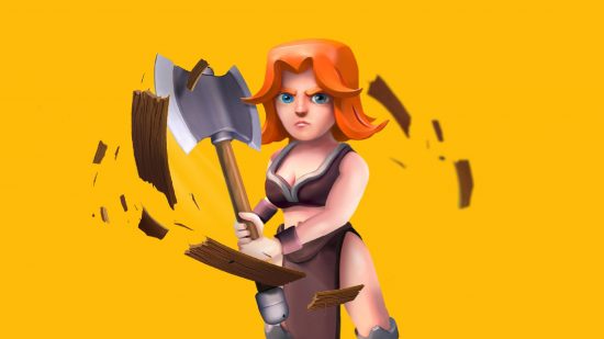 Clash Royale Valkyrie: key art for Clash of Clans shows the female axe wielder Valkryie