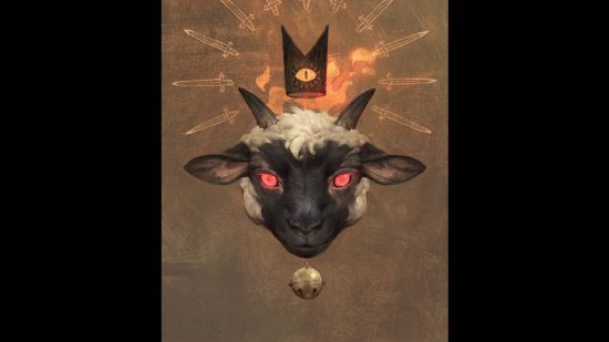 Cult of the Lamb fan art: an artists illustration shows characters from the game Cult of the Lamb 