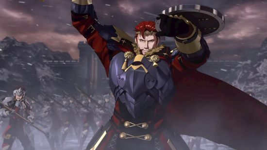 Fire Emblem Engage review - a large ginger man in armour looks violent